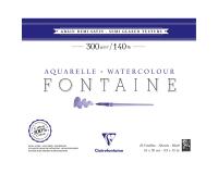 Fontaine bloc collé 4 côtés 25F 24x30cm 300g grain demi-satiné