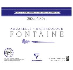 Fontaine bloc collé 4 côtés 25F 24x30cm 300g grain demi-satiné