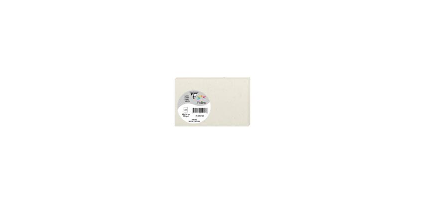 NATURA 100% RECYCLÉ, Paquet de 25 cartes simples Pollen 82x128mm 210g/m2 - Natura