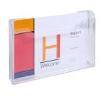 Porta brochure/cataloghi da banco A4 orizzontale - Cristallo