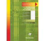 Etui met dubbele bladen 16,5x21cm 100 niet geperforeerde bladen gelijnd + kantlijn - Wit