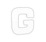 Small Letter 'G' 12cm - White