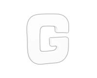 Petite lettre G 12cm - Blanc