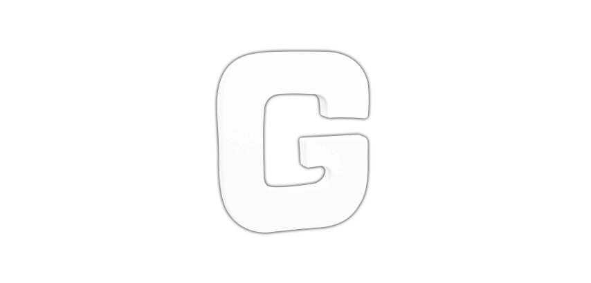 Petite lettre G 12cm - Blanc