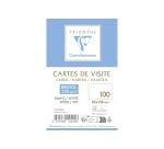 Boite de 100 Cartes de Visite Bristol Blanc Uni 82x128 mm - 220g/m2 - Blanc