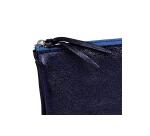 CUIRISÉ Grande Pochette 2 compartiments 22x11 cm - Pétrole