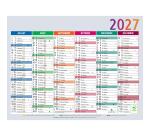 Calendrier Multicolore 22 x 29,5 cm Semestriel 2027 - Visuel