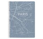 Jeans métro, Cahier reliure intégrale A4 - 21 x 29,7 cm, 148 pages, Ligné + marge, ass. - Bleu jeans