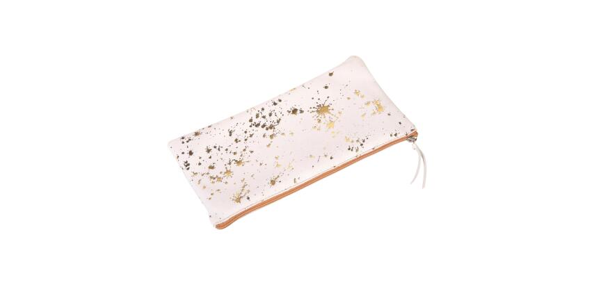 COSMICUIR DAIM Trousse plate 22x11cm - Doré