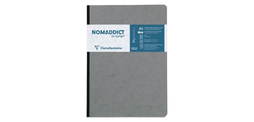 Carnet brochure Age Bag A5 192 pages petits carreaux - Gris