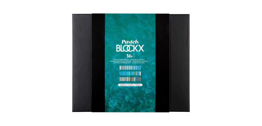 BLOCKX Wooden Box of 36 Soft Pastels - Marine