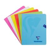 Clairefontaine cahier mimesys pour ft A5, 72 pages, couverture en PP, quadrillé 5 mm, couleurs assorties