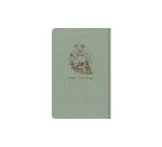 Flying Spirit piqûre textile 9x14cm 96 pages ligné motifs assortis papier ivoire 90g - Vert de gris