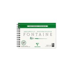 Fontaine album spiralé 12F 12x18cm 300g grain torchon