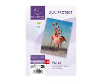 Sachet de 10 étuis de protection simple PVC lisse 20/100e - A6 - Cristal