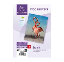 Estuche Exacompta de 10 fundas de protección PVC liso 15x100º - A6