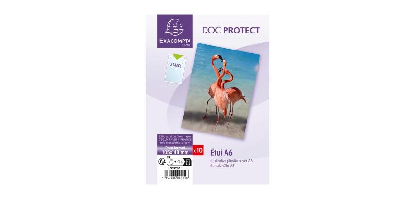 Pk 10 Sleeves PVC A6 1.5mm Single - Crystal