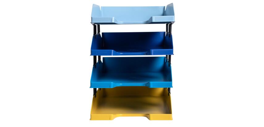Pack Letter Trays Bee Blue Ass. Colors - Assorted colours