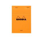 Bloc agrafé Rhodia N°13 10,5x14,8 cm 80 feuillets ligné 80g - Orange