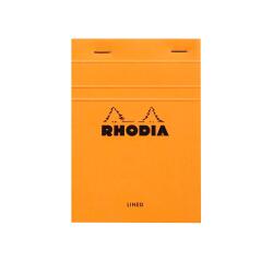 Bloc agrafé Rhodia N°13 10,5x14,8 cm 80 feuillets ligné 80g - Orange