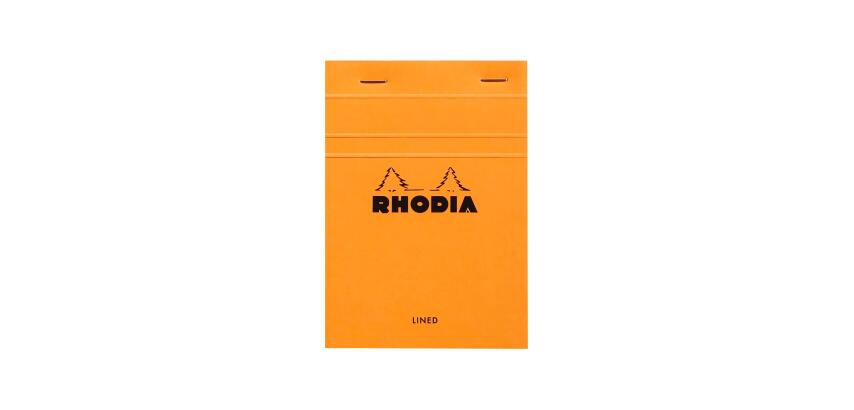 Bloc agrafé Rhodia N°13 10,5x14,8 cm 80 feuillets ligné 80g - Orange
