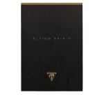 Bloc entoilé en-tête Flying Spirit Black A5 140 pages détachables ligné motifs assortis papier ivoire 90g - Noir