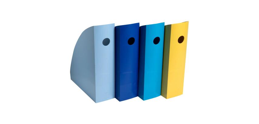 Set mit 4 Stehsammlern MAG-CUBE, Bee Blue - Farben sortiert