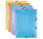 Sammelmappe A4 mit Gummizug und 3 Klappen, PP, Chromaline Pastell