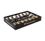 Plateau 24 oeufs mats 10mx7mm ss coque, Kraft, blanc, noir - Assortiment