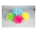 PAPIER DE SOIE, Set de 3 pompons à suspendre Ø30x1 et Ø40x2 - Violet
