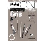 Paint'ON Gris bloc collé 30F A5 250g
