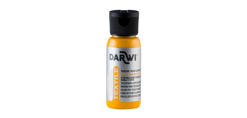 DARWI Bottle of 50 ml of Opaque Fabric Paint - sun yellow