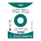 Paquet 100 fiches sous film - ligné non perforé - 105x148mm - Blanc