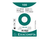 Paquet 100 fiches sous film - ligné non perforé - 105x148mm - Blanc