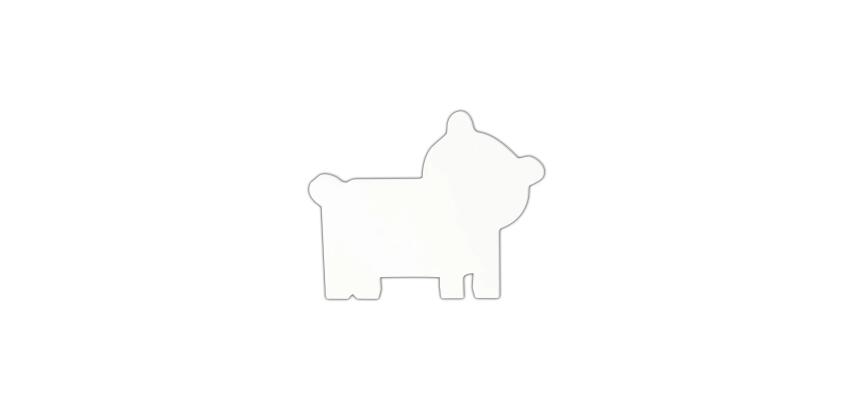 Symbole ours 20.5cm - Blanc