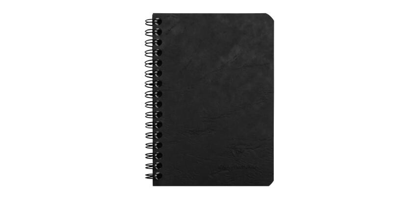 Cahier reliure intégrale Age Bag 9x14 100 pages 5x5 - Noir
