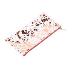 COSMICUIR glad-leder Pennenzak 22x11 cm - Koper