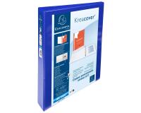 Classeur personnalisable rigide 2 poches KreaCover - 4 anneaux en D 30mm - A4 maxi - Bleu