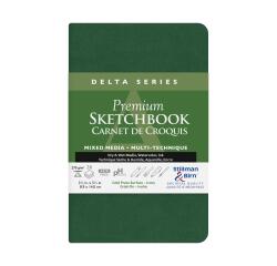 Delta Series, Skizzenbuch mit flexiblem Einband, Fadenbindung, 26 Blatt 8,9x14cm 270g - Elfenbein
