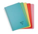 Carnet reliure intégrale Linicolor ESSENCE 11x17 cm 100 pages petits carreaux couverture plastique polypropyène rainuré - Assortis