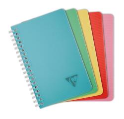 Carnet reliure intégrale Linicolor ESSENCE 11x17 cm 100 pages petits carreaux couverture plastique polypropyène rainuré - Assortis