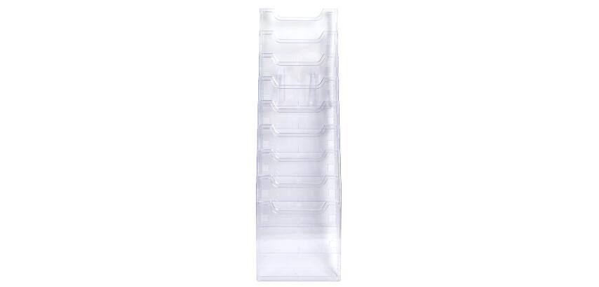 Trieur mural modulable vertical 8 compartiments A4 - Cristal