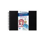 Manga Illustrations carnet spiralé 75 feuilles A5 100g couverture noire