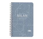 Jean metro, Notebook hardcover binding 11 x 17 cm 100 pages, lined, assorted - Blue jeans