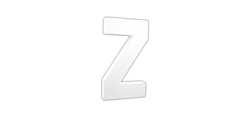 Lettre Z 20,5cm - Blanc