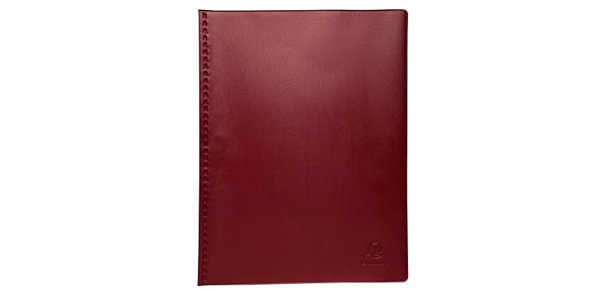 Protège-documents PVC - 60 vues - Vega opaque - A4 - Bordeaux