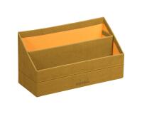 Rhodiarama porte-courrier simili cuir italien 25x10x14 cm - Or