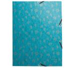 Chemise à élastiques 3 rabats carte lustrée 400g/m2 Néo Déco - Couleurs assorties