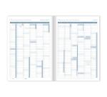 Agenda de bord millésimé enseignant 6 colonnes (48 cases/semaine) piqué A4 112 pages Couleur aléatoire - Assortis