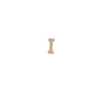 Lettre I kraft 20cm - Kraft